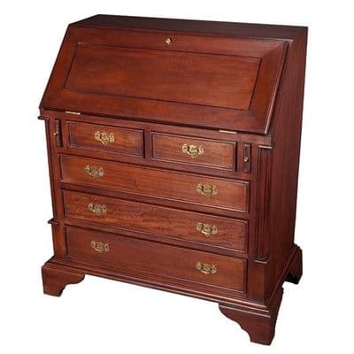 Georgian Mahogany Bureau Large