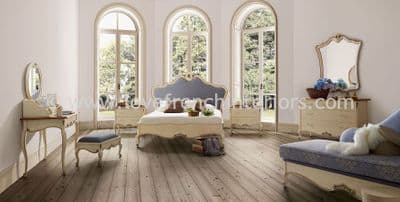 Glamour Bedroom Collection in Cream and Blue