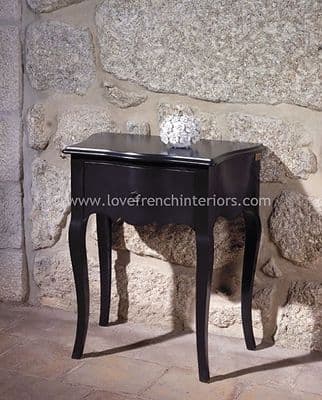 Glamour Curved Bedside Table with Single Drawer