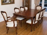 Glass and Mahogany Dining Table