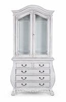 Glass Display Cabinet with Bombe Base