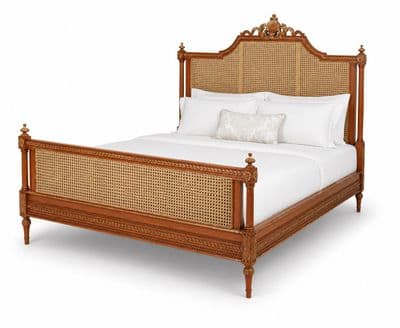 Isabelle Rattan Bed in Mahogany
