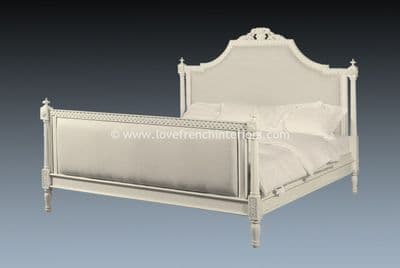 Isabelle Upholstered Bed in Antique White