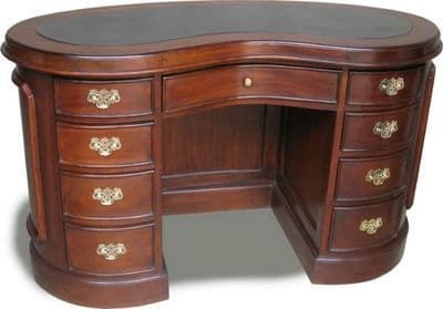 Kidney Desk in Mahogany
