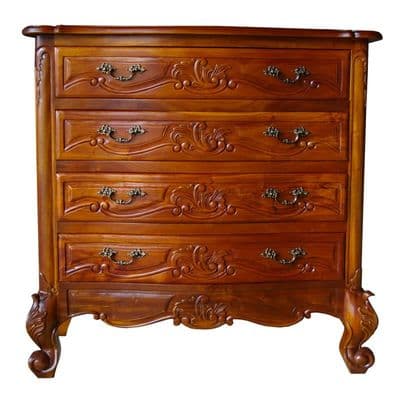 Louis 4 Drawer French Chest in Mahogany