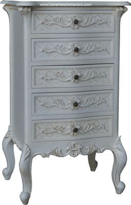 Louis 5 Drawer French Chest or Bedside