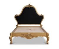 Louis Carved Bed in Gold