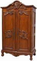 Louis Carved Double Armoire