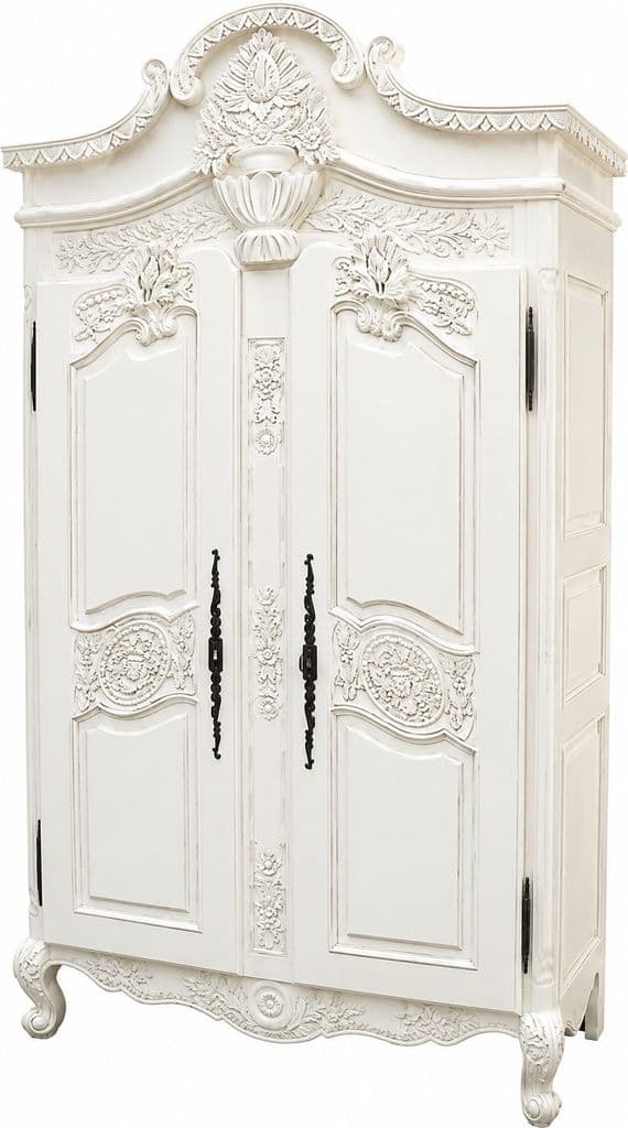Louis Carved Double Armoire
