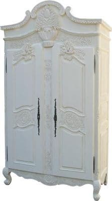 Louis Carved Double Armoire