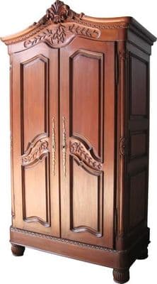 Louis Crested Armoire in Mahogany