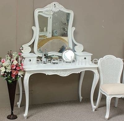 Louis Dressing Table in Antique White
