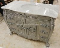Louis Medium Single Bowl Vanity Unit with Solid Marble Top
