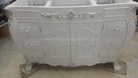 Louis Medium Single Bowl Vanity Unit with Solid Marble Top