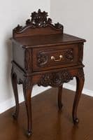 Louis One Drawer French Bedside Table