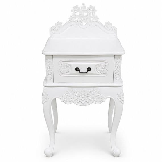 Louis One Drawer French Bedside Table
