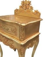 Louis One Drawer Gold Bedside Table