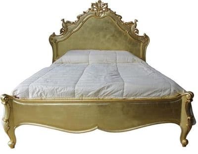 Louis Ornately Carved Versailles Bed