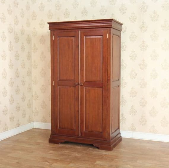 Louis Philippe Double Sleigh Armoire