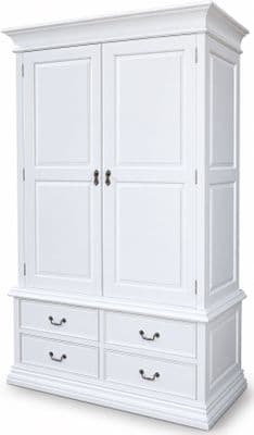 Louis Philippe Sleigh Armoire with Four Drawers