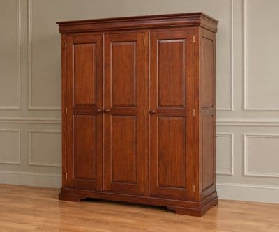 Louis Philippe Sleigh Triple Armoire