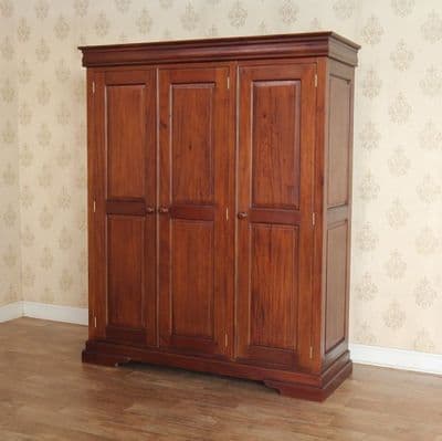 Louis Philippe Sleigh Triple Armoire