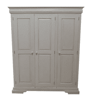 Louis Philippe Sleigh Triple Armoire Painted