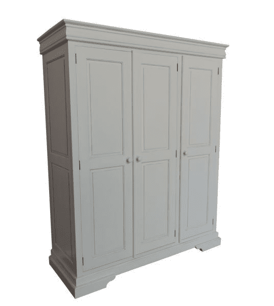 Louis Philippe Sleigh Triple Armoire Painted
