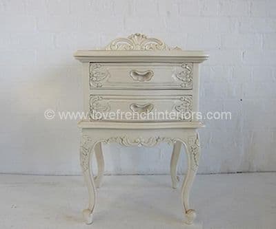 Louis Two Drawer French Bedside