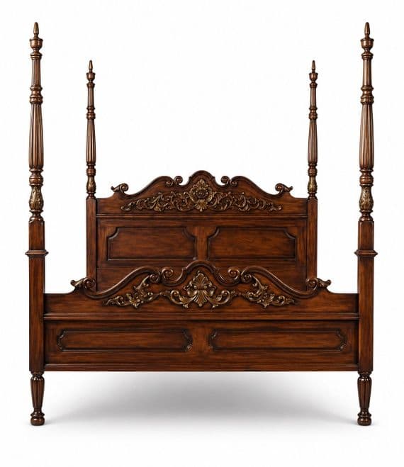 Louis XV Four Poster Bed Double