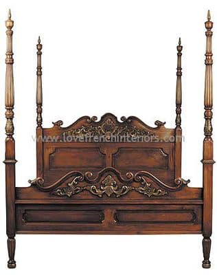 Louis XV Four Poster Bed Double