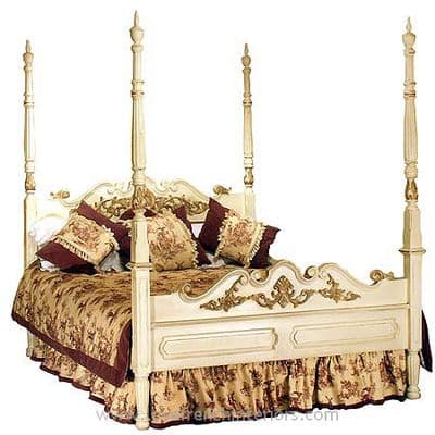 Louis XV Four Poster Bed Single
