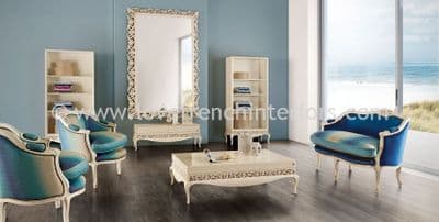 Luxus Living Room Collection in Turquoise and Cream