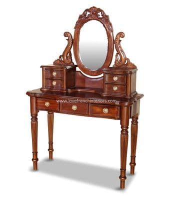 Mahogany Dressing Table and Mirror