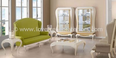 New York White and Gold Living Room