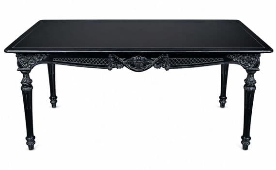 Noir Black French Dining Table