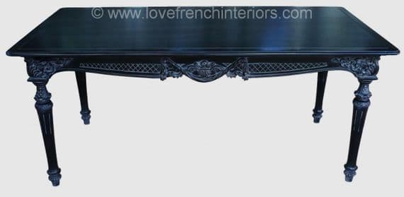 Noir Black French Dining Table