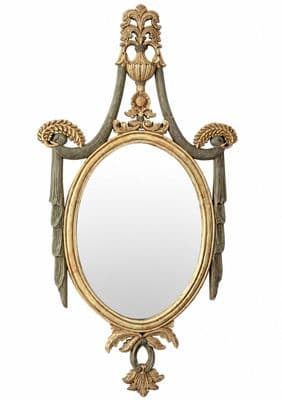 Oval Bespoke Mirror with Swags