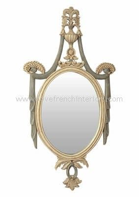 Oval Bespoke Mirror with Swags