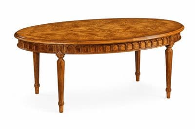 Oval Coffee Table in Burr Walnut