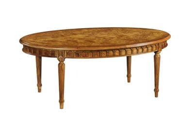 Oval Coffee Table in Burr Walnut