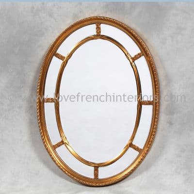 Oval Gold Mirror