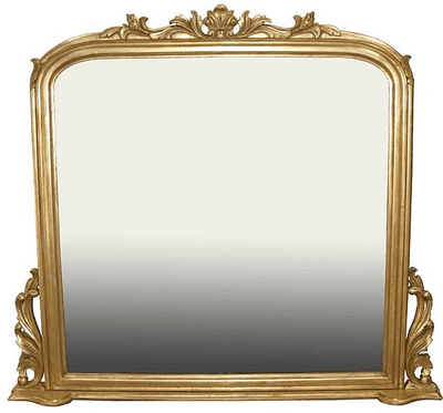 Overmantel Louis Mirror in Gold