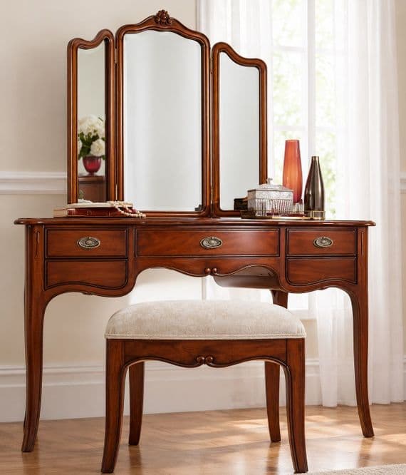 Paris Mahogany Dressing Stool