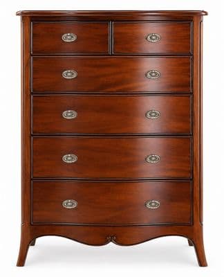Paris Mahogany Six Drawer Chest