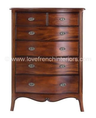 Paris Mahogany Six Drawer Chest