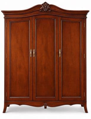 Paris Mahogany Triple Wardrobe