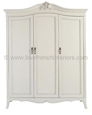 Paris Painted Triple Wardrobe