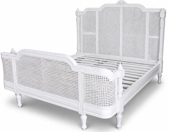 Provence Rattan Bed in Antique White