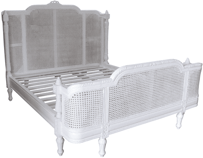 Provence Rattan Bed in Antique White